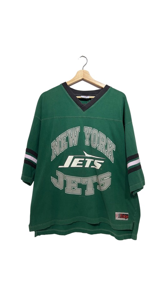 Vintage 1997 New York Jets V-Neck Half Sleeve Tee