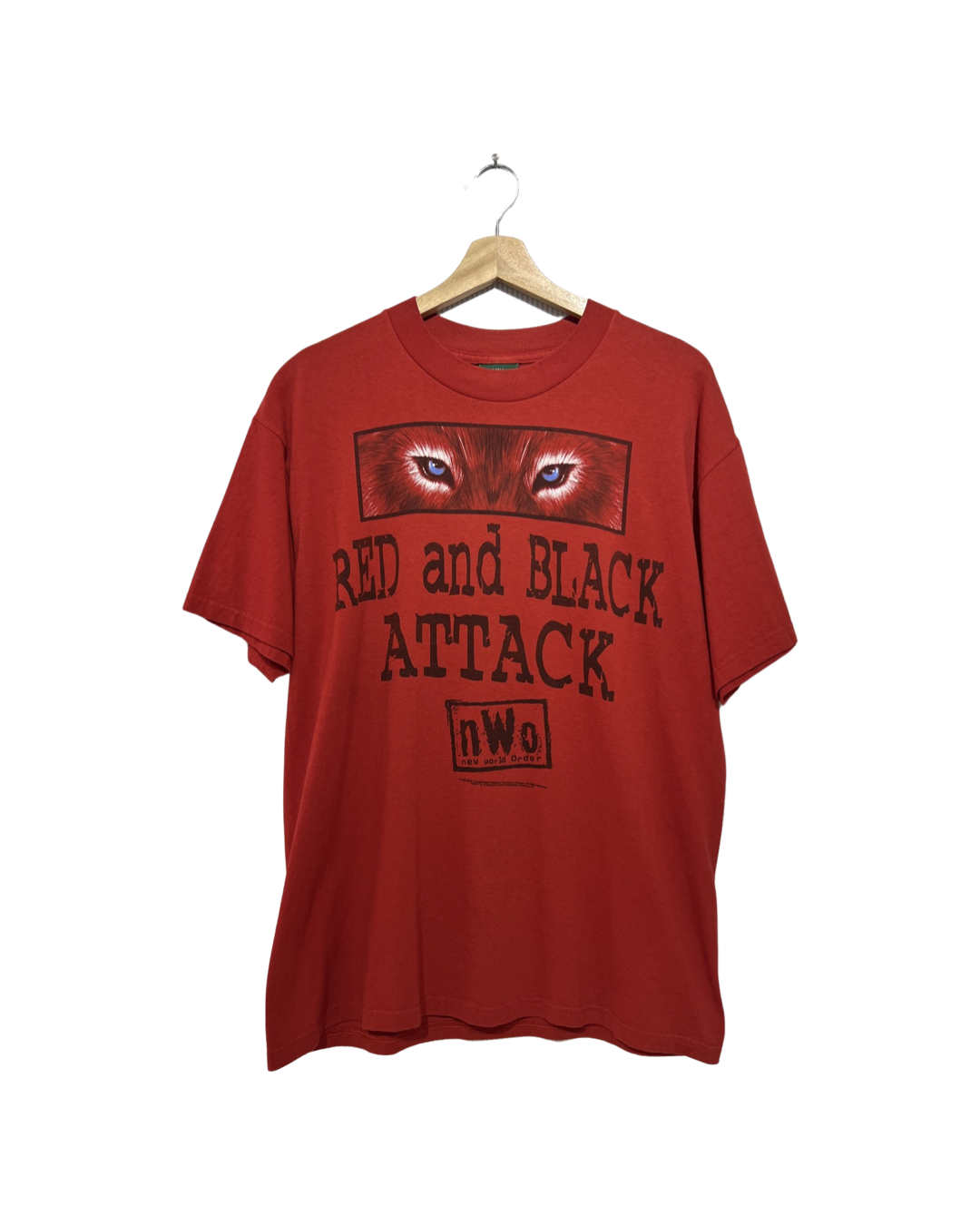 Vintage 1998 WWF NWO Red & Black Attack Tee