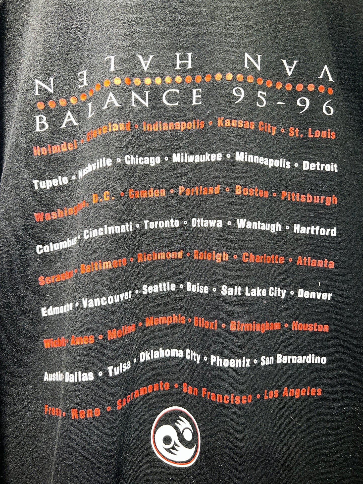 Vintage 1995 Van Halen Balance Tour Tee