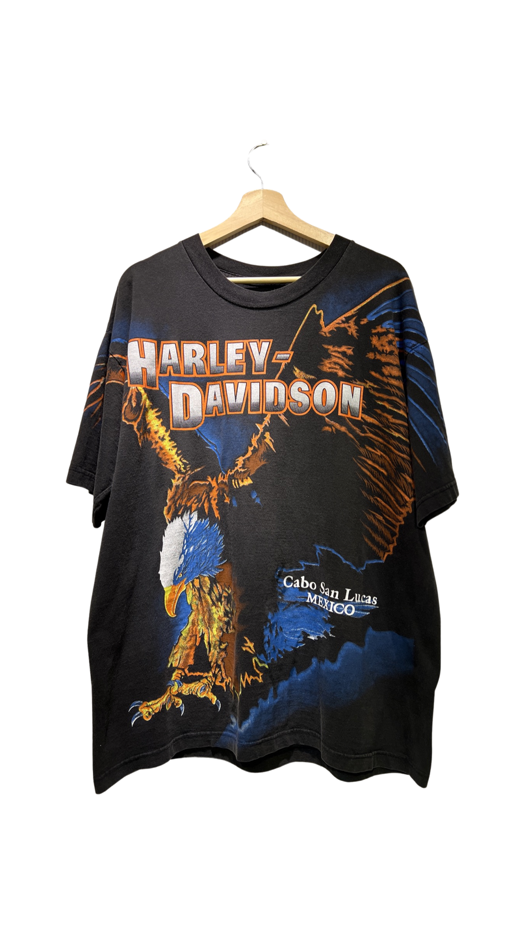 Vintage 90s Harley Davidson All Over Print Eagle Tee