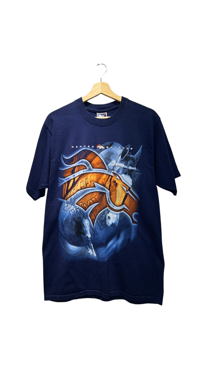 Vintage Denver Broncos Blue Tshirt
