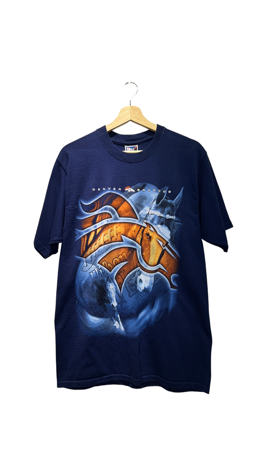 Vintage Denver Broncos Blue Tshirt