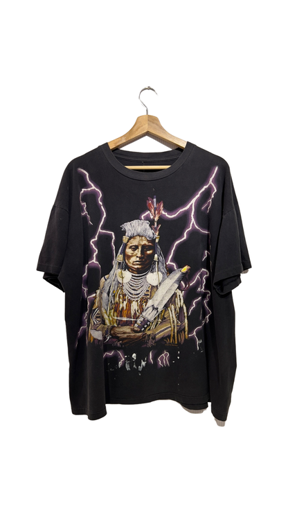 Vintage 90s American Thunder Native All Over Print Tee