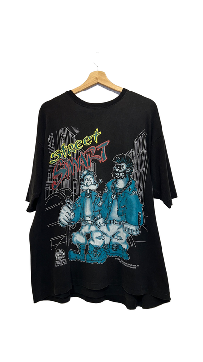 Vintage 1994 Popeye & Bluto Double Sided Tee