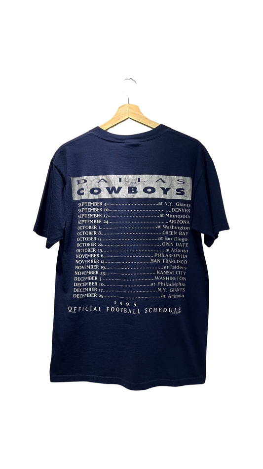 Vintage 1995 Dallas Cowboys Schedule Tee