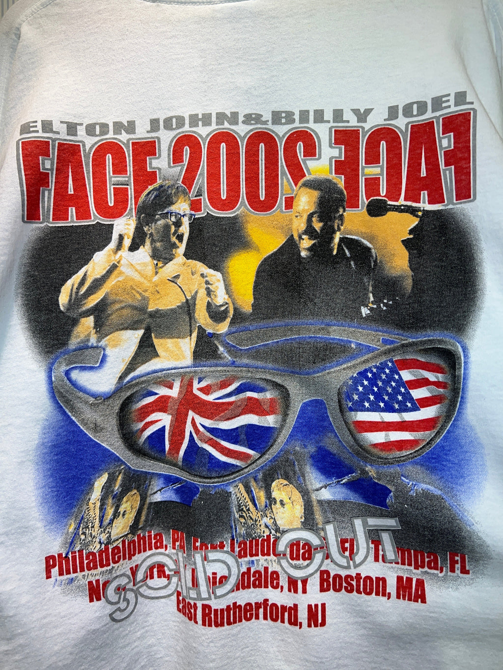 Vintage 2002 Elton John & Billy Joel Face 2 Face LS Tour Tee KIF Vintage