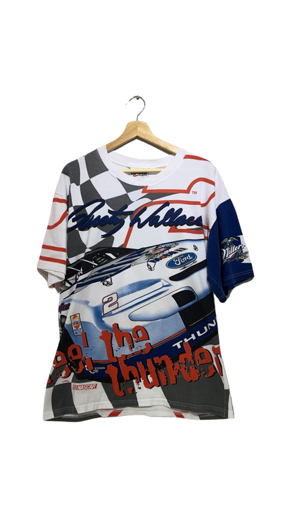 Vintage 90s Nascar Rusty Wallace All Over Print Tee