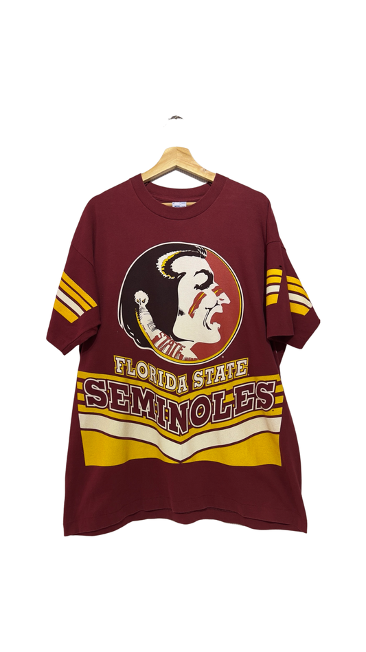 Vintage 90s Florida State Seminoles All Over Print Tee