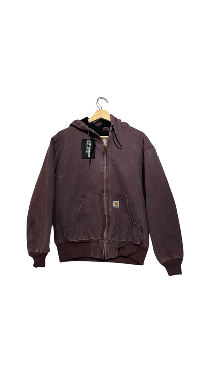 Vintage 90s Carhartt Womens Mauve Hooded Jacket