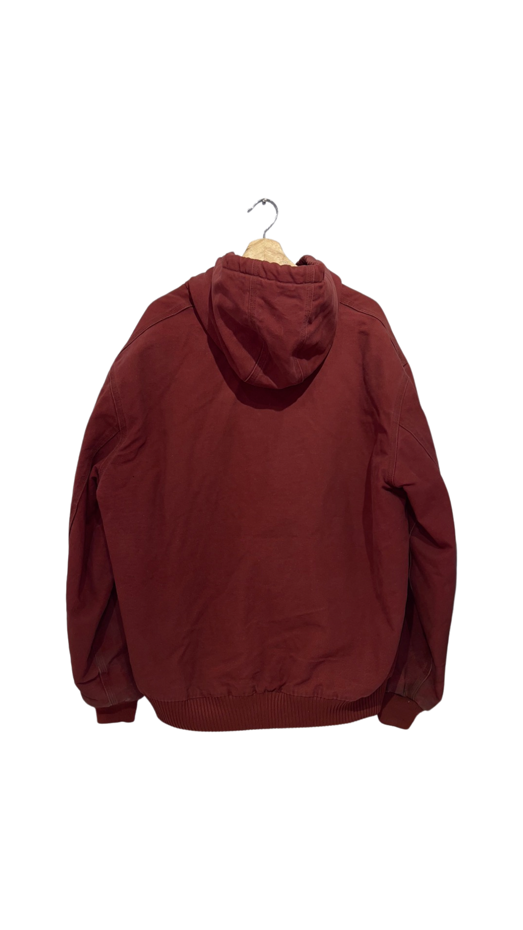 Vintage 90s Carhartt Distressed Red Hooded Jacket KIF Vintage