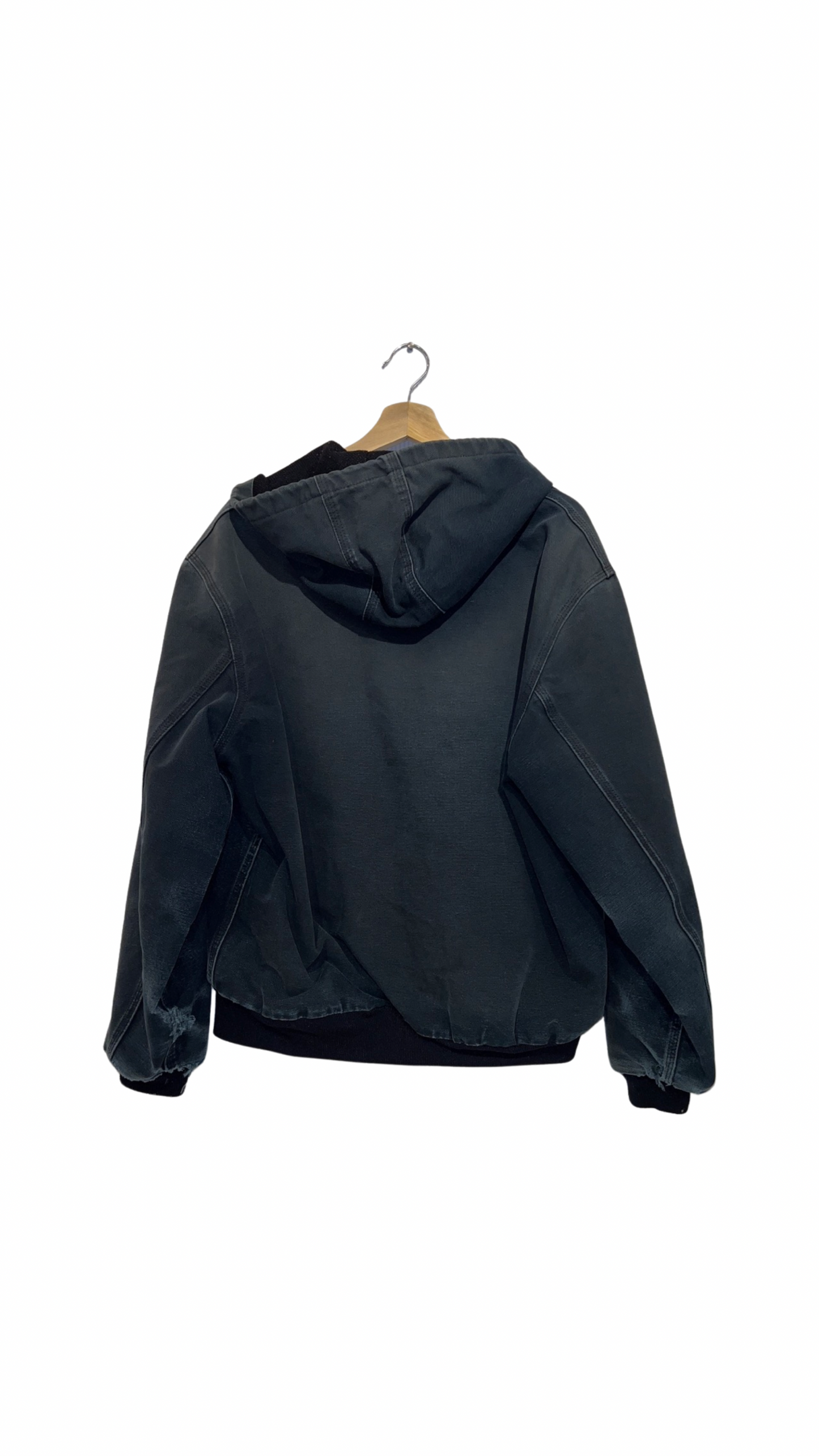 Vintage 90s Carhartt Distressed Black Hooded Jacket