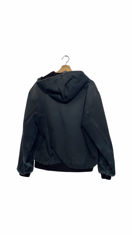 Vintage 90s Carhartt Distressed Black Hooded Jacket