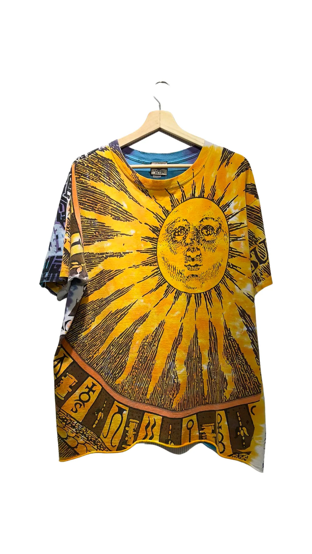 Vintage 1992 Liquid Blue Sun & Moon Double Sided Tee KIF Vintage