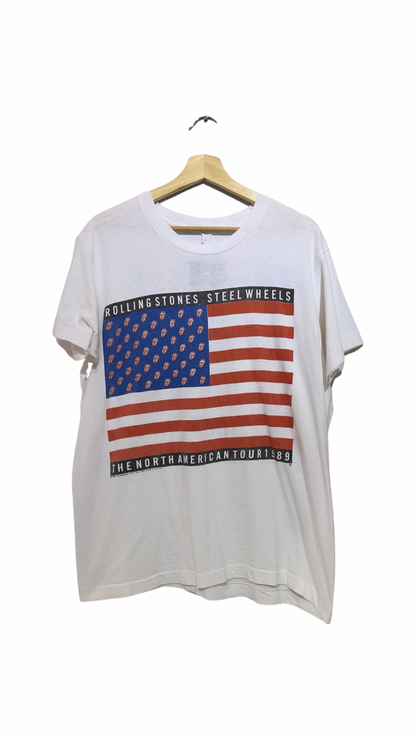 Vintage 1989 Rolling Stones Steel Wheels Tour Tee