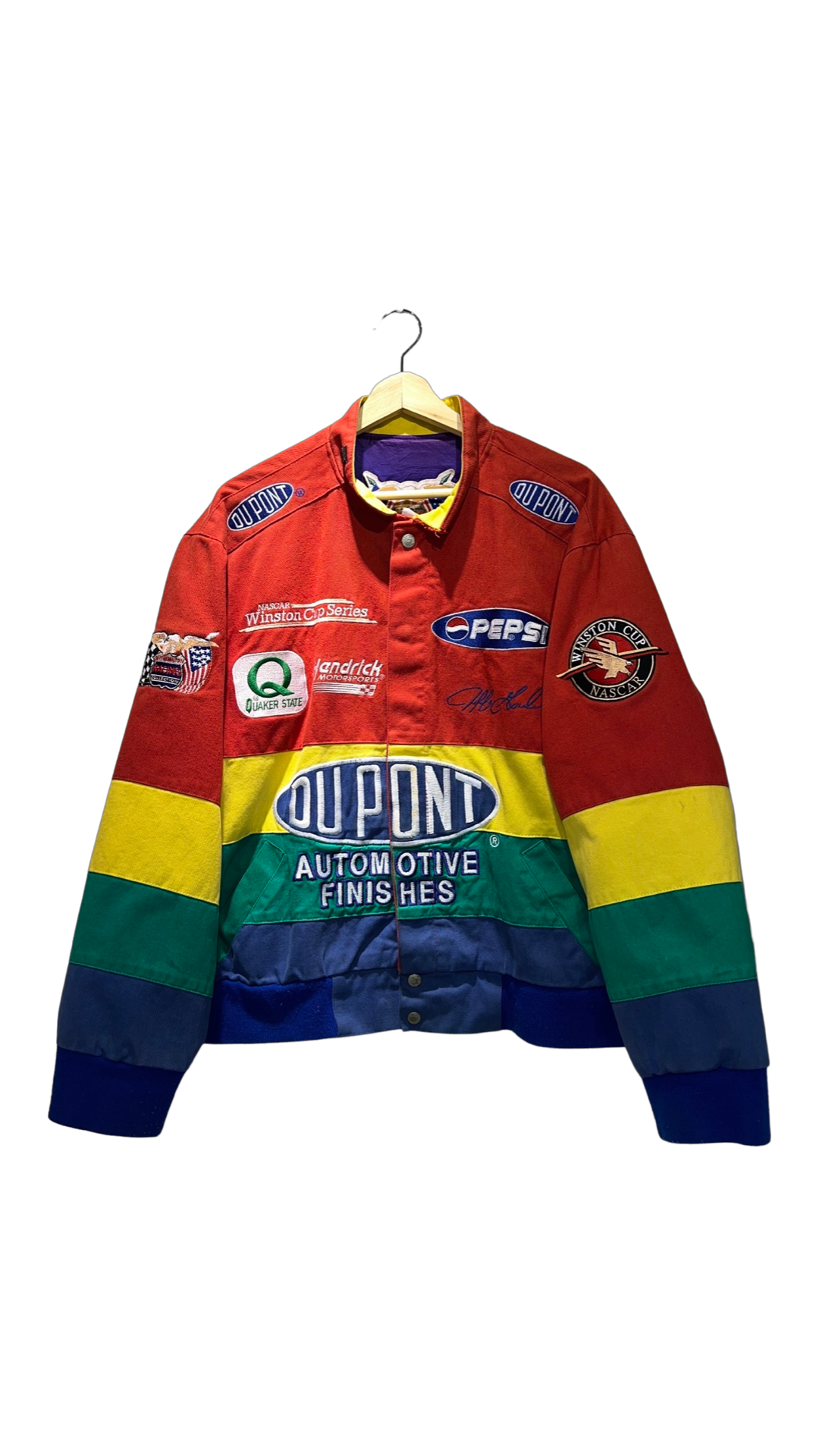 Vintage 90s Jeff Hamilton Dupont Nascar Jacket
