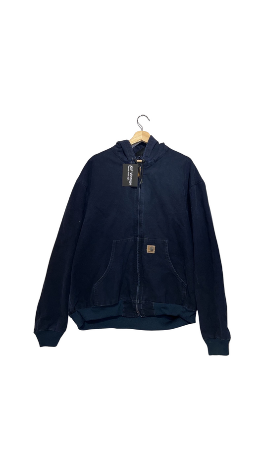 Vintage 90s Carhartt Navy Hooded Jacket