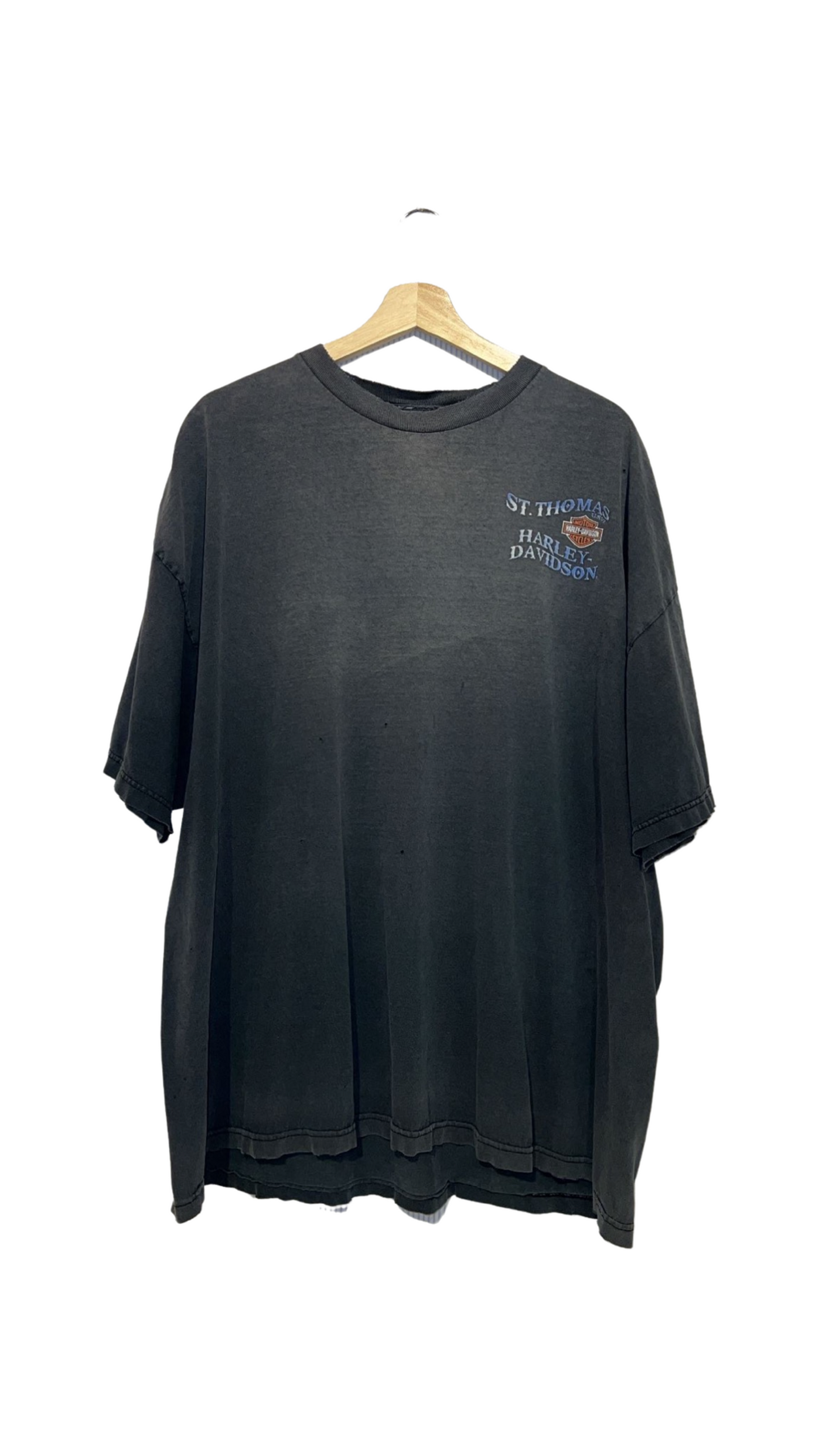 Vintage 90s Distressed Harley Davidson St Thomas Tee