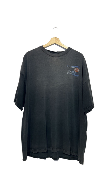 Vintage 90s Distressed Harley Davidson St Thomas Tee