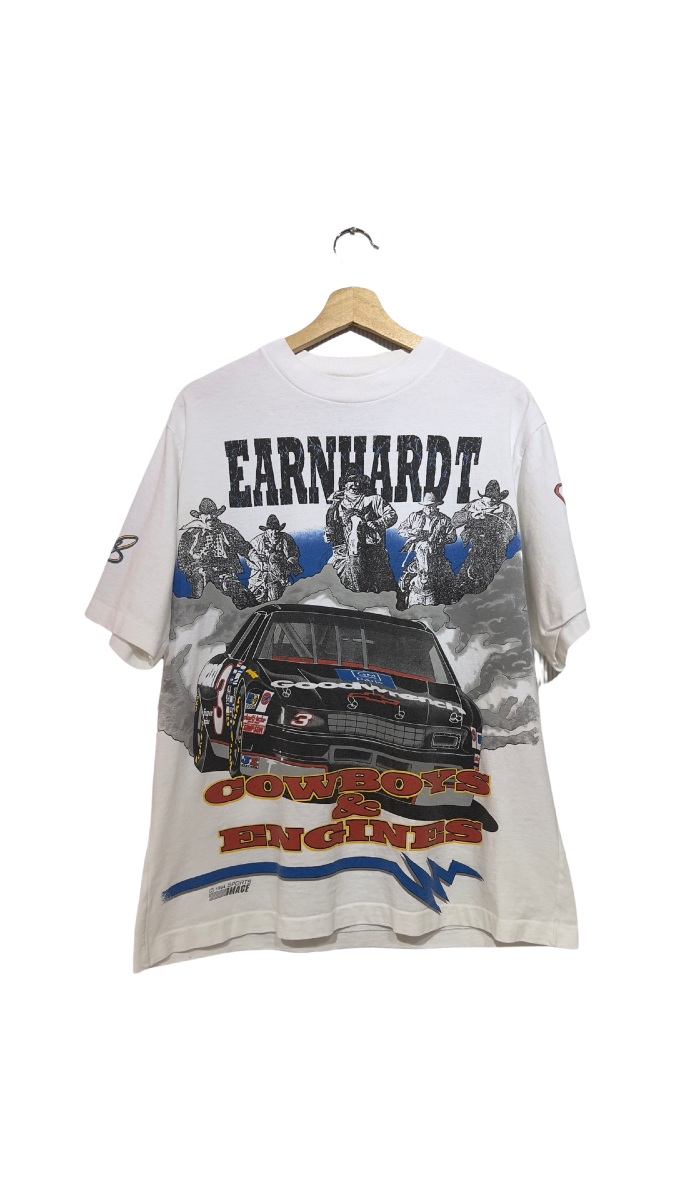 Vintage 1994 Cowboys & Engines Dale Earnhardt Sr Tee KIF Vintage