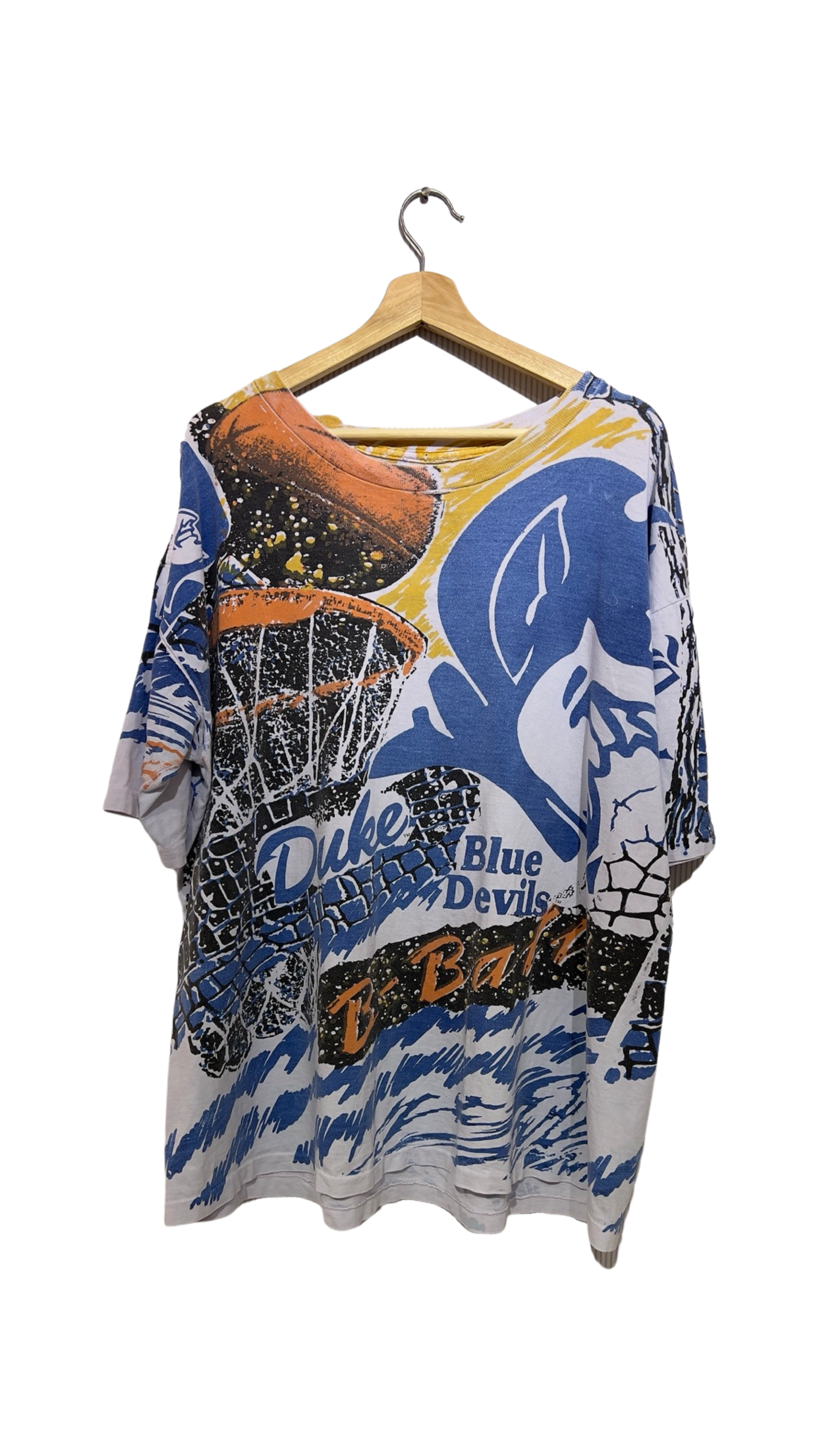 Vintage 90s Duke University Blue Devils All Over Print Tee