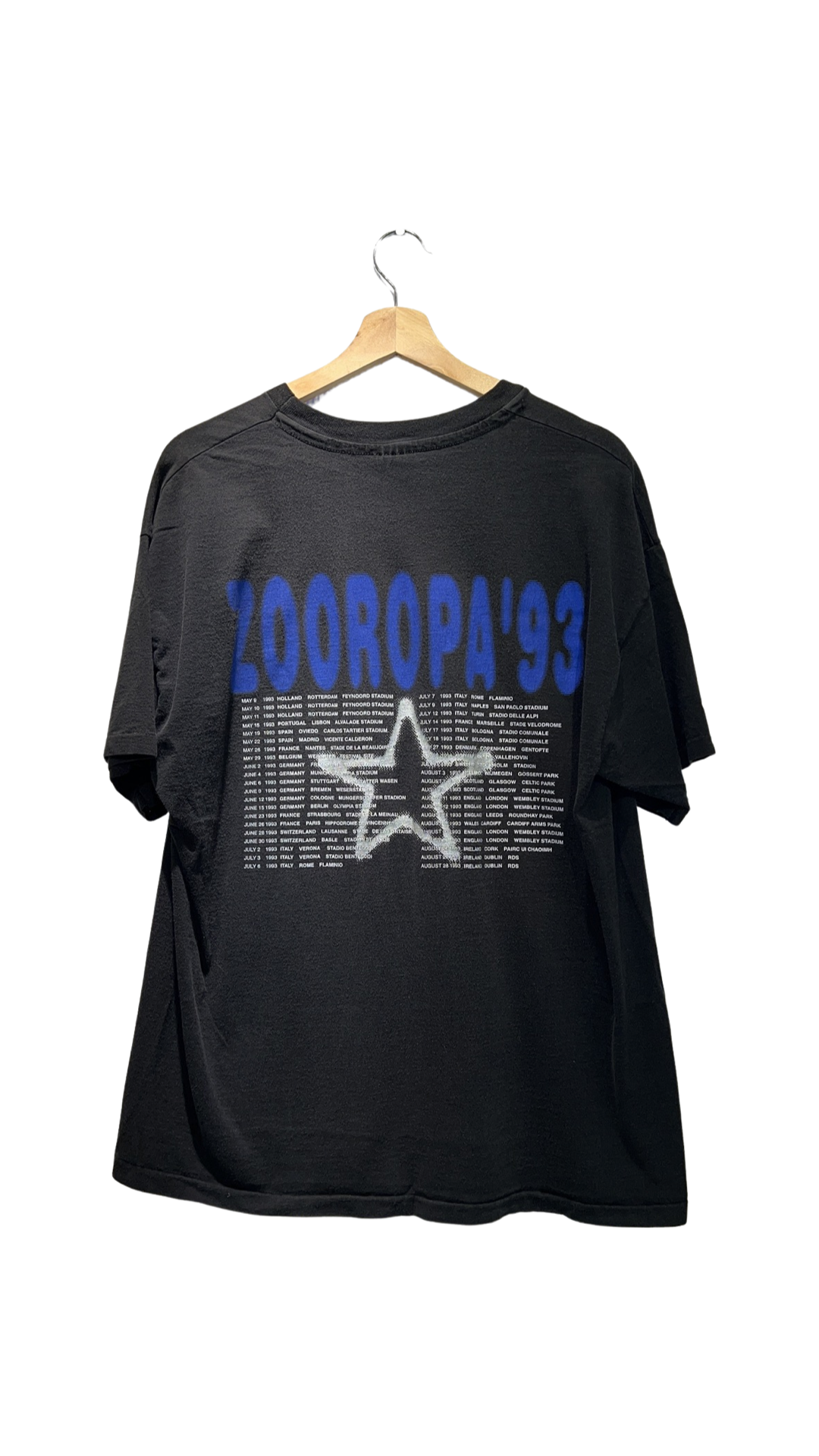 Vintage 1993 U2 Zooropa European Tour Tee