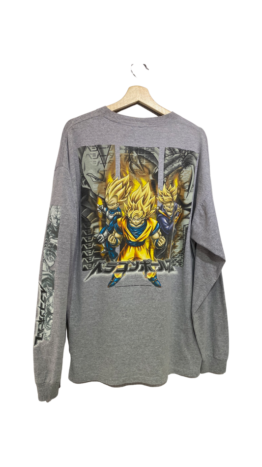 Vintage Rare 2002 Dragon Ball Z Super Saiyan Trio L/S Tee