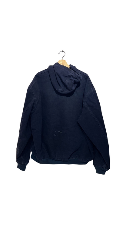 Vintage 90s Carhartt Navy Hooded Jacket