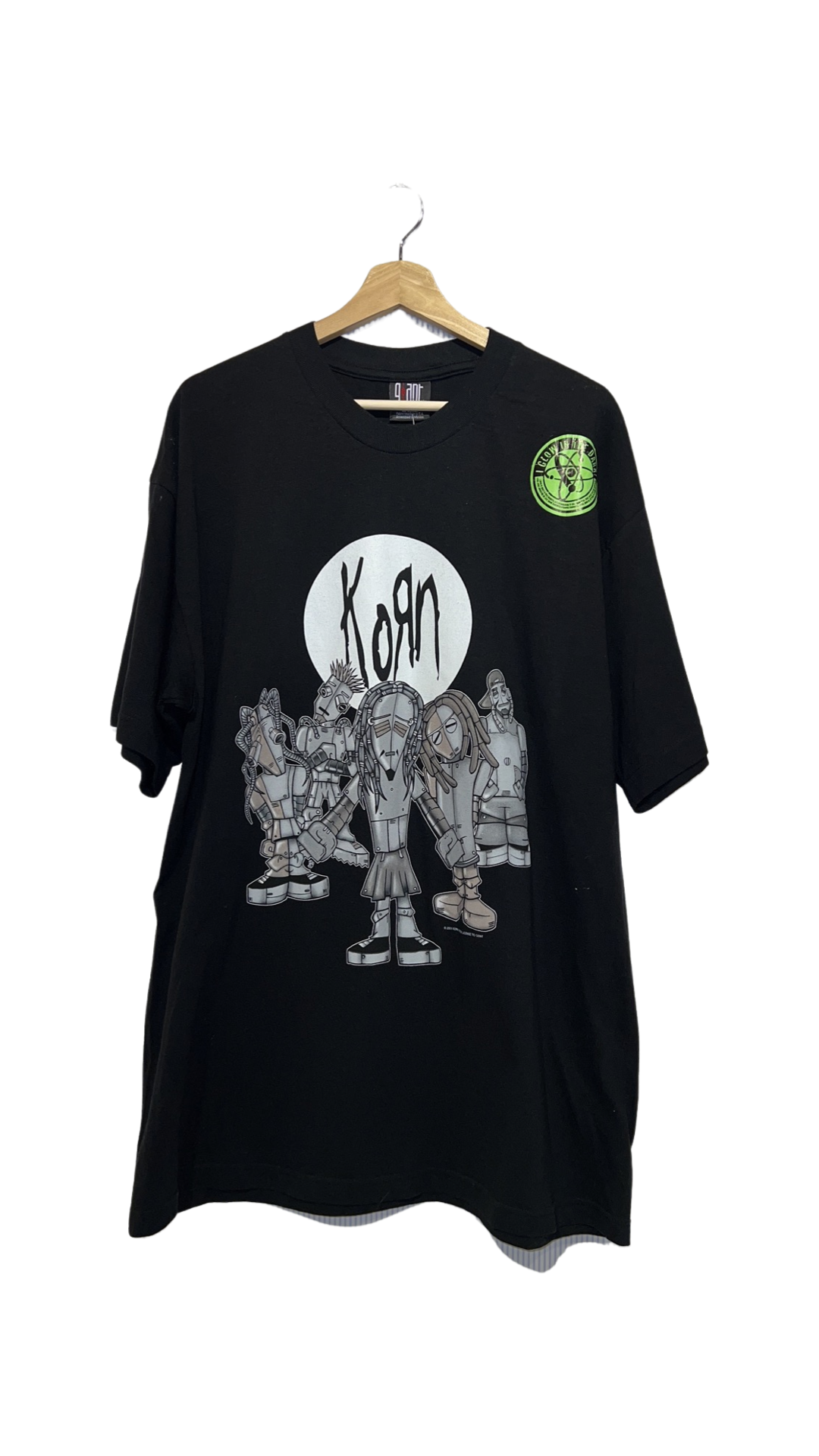 Vintage Rare 2001 KORN Glow In The Dark Band Tee